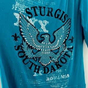 Harley Davidson Sturgis peek a boo shoulder and sleeve